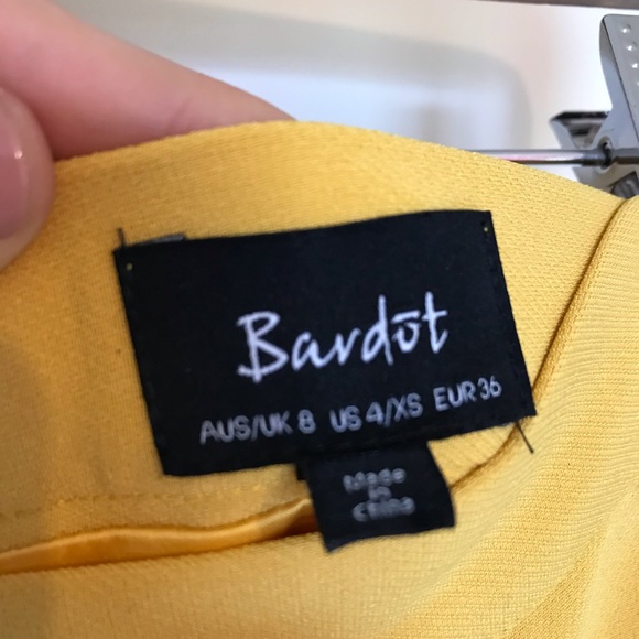 Bardot Yellow Skirt - Picture 4 of 5